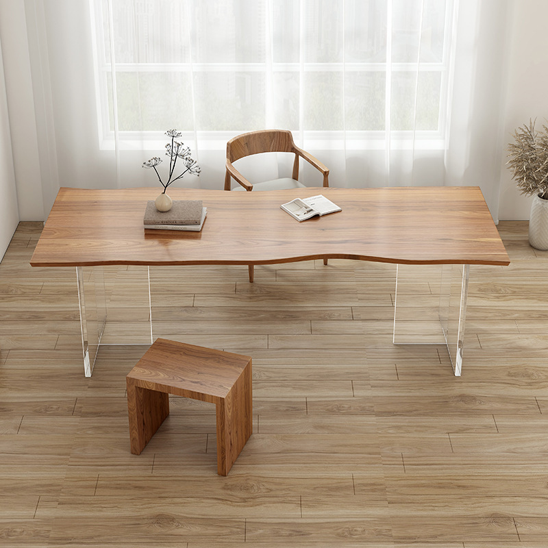 Home Furniture & Hardware Trading - Mesa de madeira sólida acrílica de