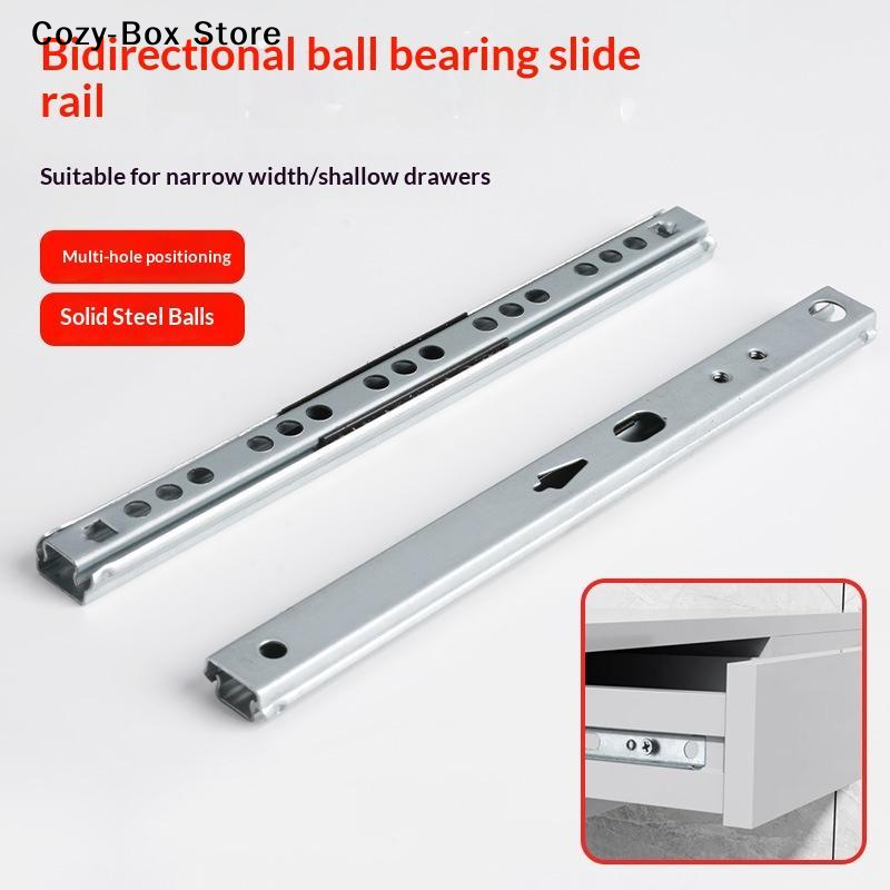 Furniture Rails Hardware - [ZY] 2 Peças Corrediças para Gavetas