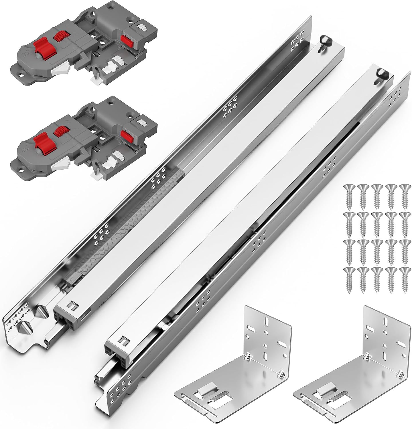 Drawer Slide Pair - Corrediças de Gaveta Ocultas de 21