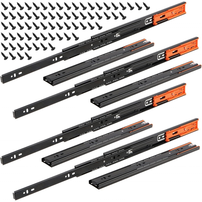 Furniture Rails Hardware - 2 Peças de Corrediças Metálicas para