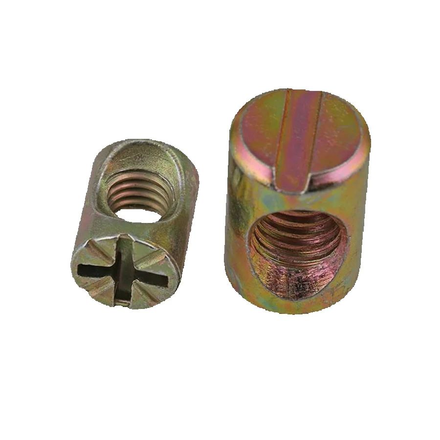 Furniture Hardware Barrel Nut - 100 peças de Porcas de Barril