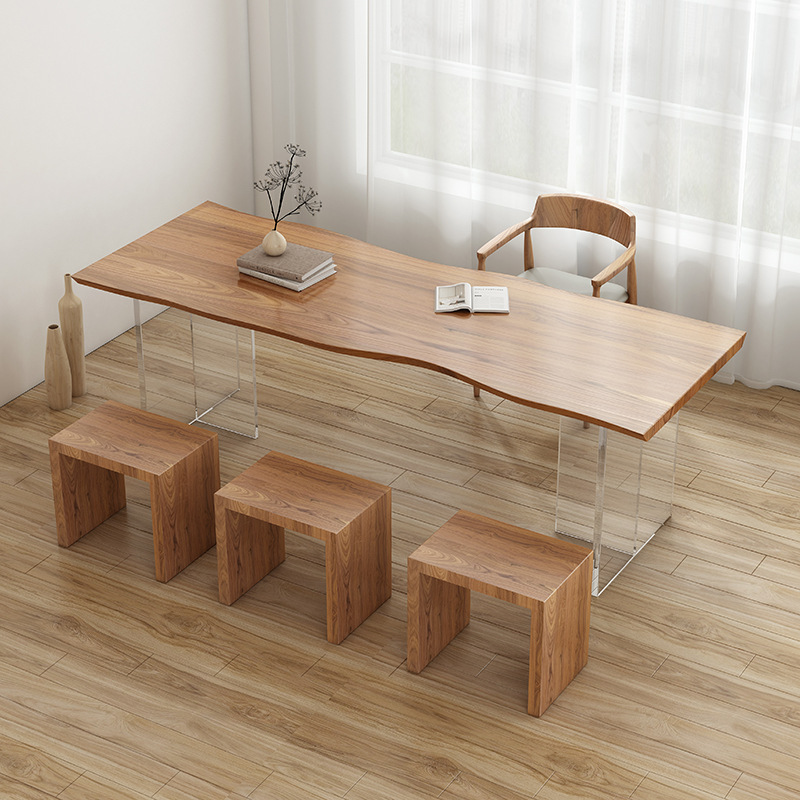 Mesa de madeira sólida acrílic - Home Furniture & Hardware Trading avaliação e preço