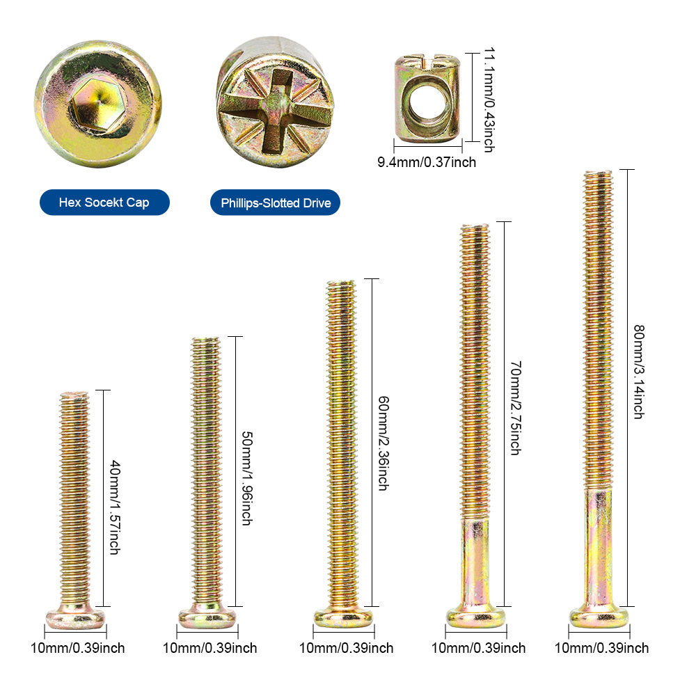 Conjunto de Parafusos de Cabeç - Furniture Hardware Barrel Nut avaliação e preço