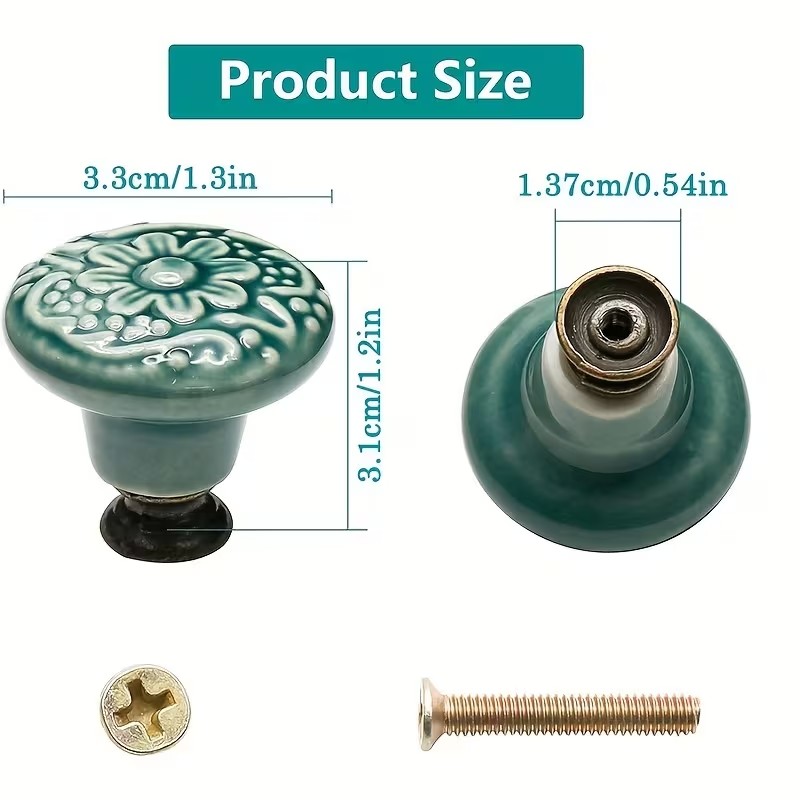12 peças de puxadores de cerâm - Furniture Joint Hardware avaliação e preço