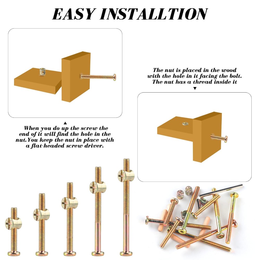 Kit de Ferragens para Cama de  - Furniture Hardware Barrel Nut avaliação e preço