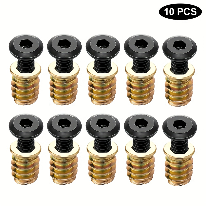 10 pçs porca rosqueada inserçõ - Furniture Hardware Screws avaliação e preço