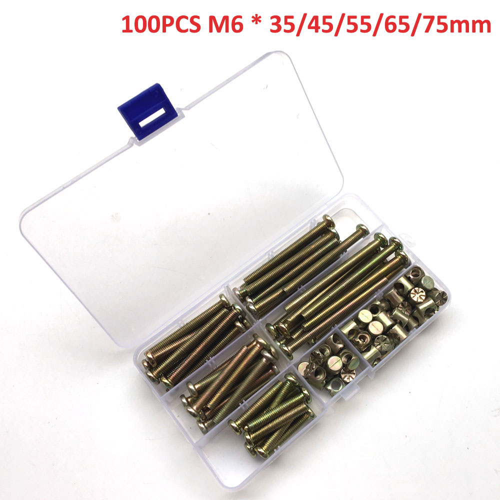 100 pçs m6 barril passador por - Furniture Hardware Barrel Nut avaliação e preço
